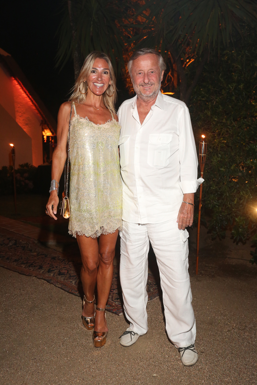 Cristiano Rattazi y Gabriela Castellani en la fiesta de Giuseppe Cipriani