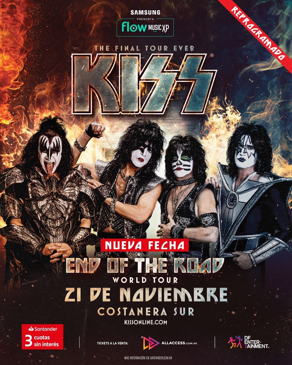 KISS en Argentina | Show REPROGRAMADO Sábado 21 de noviembre – Costanera Sur