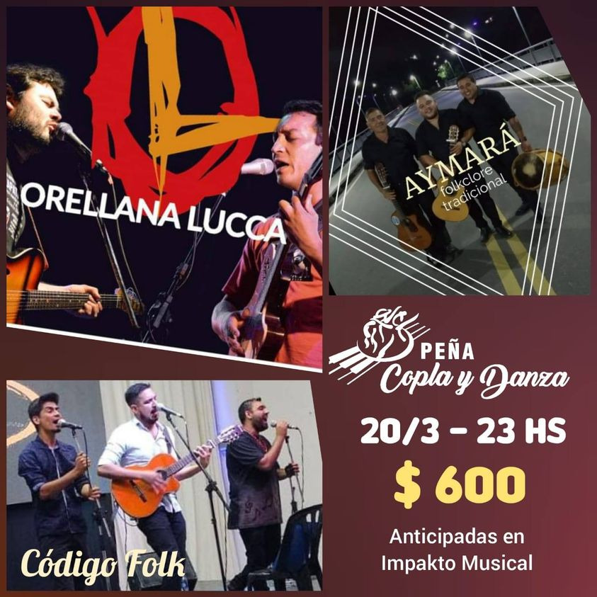 El dúo Orellana-Lucca brindará un show en el escenario de Peña Copla y Danza