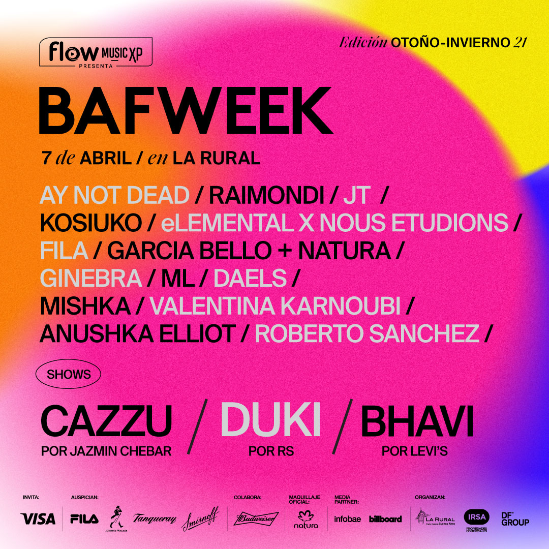 BAFWEEK reprograma el evento por condiciones climáticas y se realizará el miércoles 7 de abril #BAFWeekFashionShow