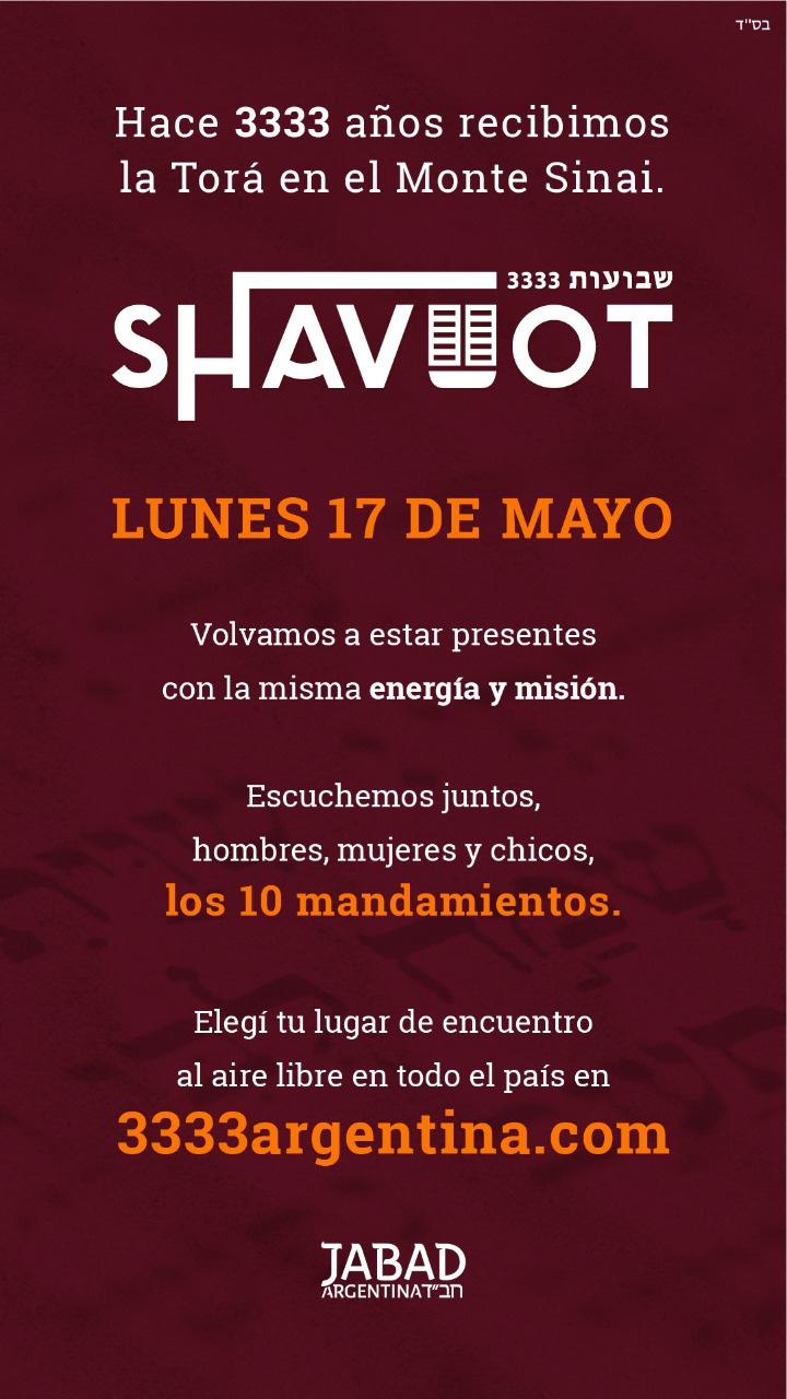 Festejo de Shavuot con lecturas de los 10 mandamientos en toda la Argentina