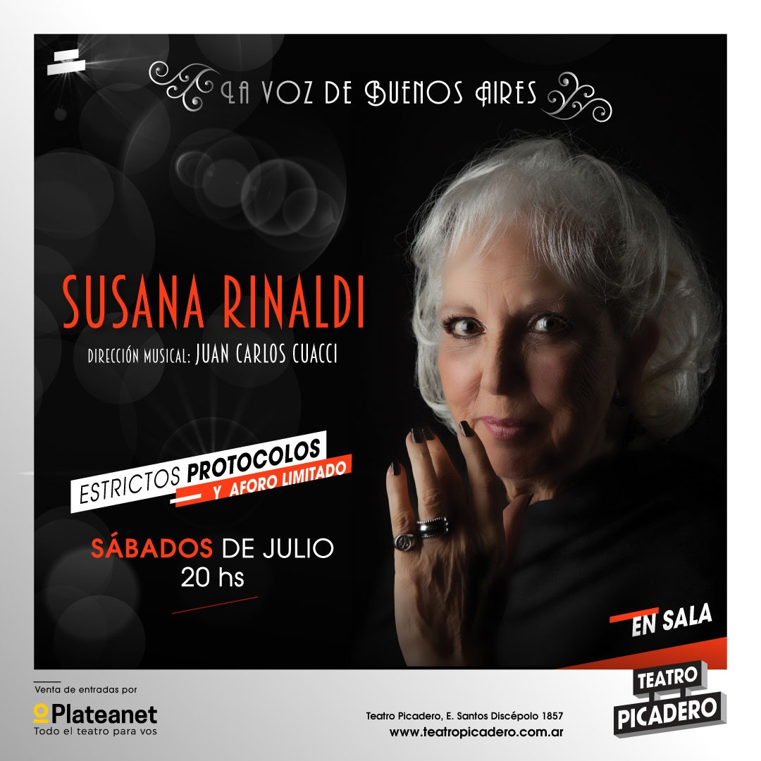 Susana Rinaldi en el Teatro Picadero