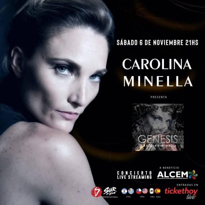 Carolina Minella dará show a beneficio de la Asociación de lucha contra esclerosis múltiple (ALCEM).