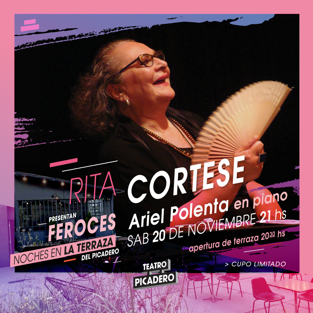 Terraza Teatro Picadero presenta “Noches en la Terraza”